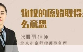 原始取得的概念是什么？在法律上如何应用？