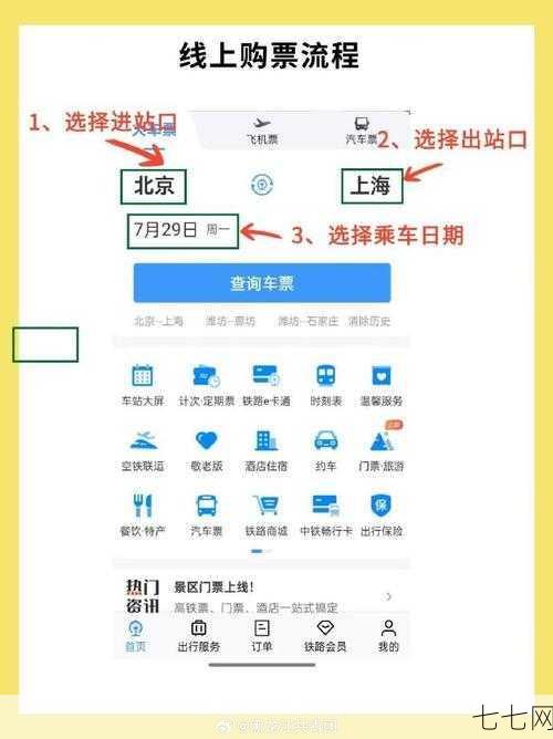 网上火车票订购流程是怎样的？有哪些注意事项？-七七网