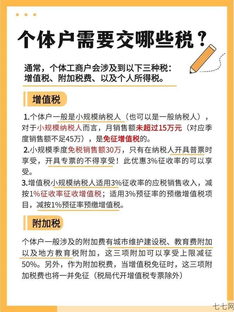 个体户税收政策有哪些？如何进行税务筹划？-七七网